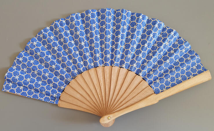 Éventail Japonais - Bleu - Kikko